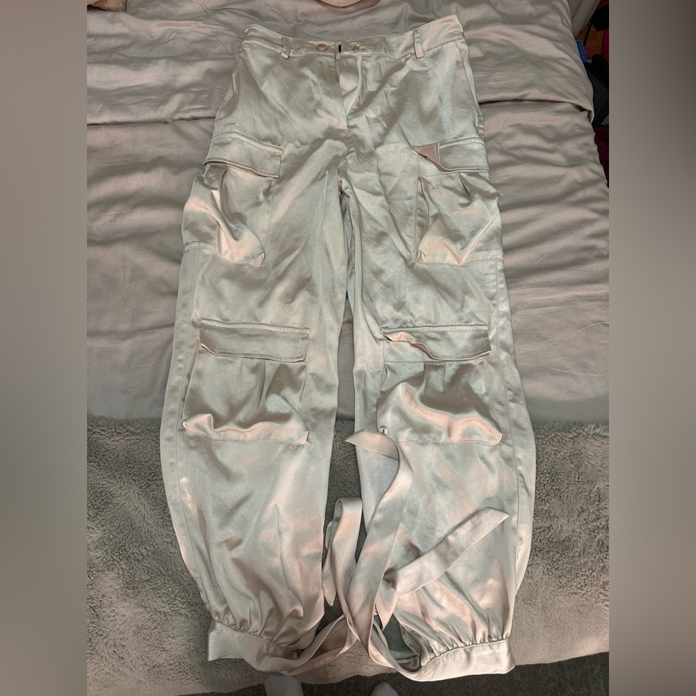 Pinko Satin Cargo Pants
